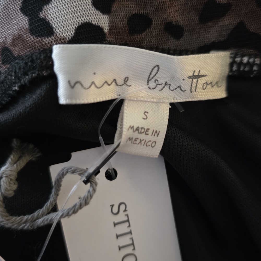 Stitch Fix Nine Britton Black and Gray Leopard Pencil Skirt - Picture 4 of 5